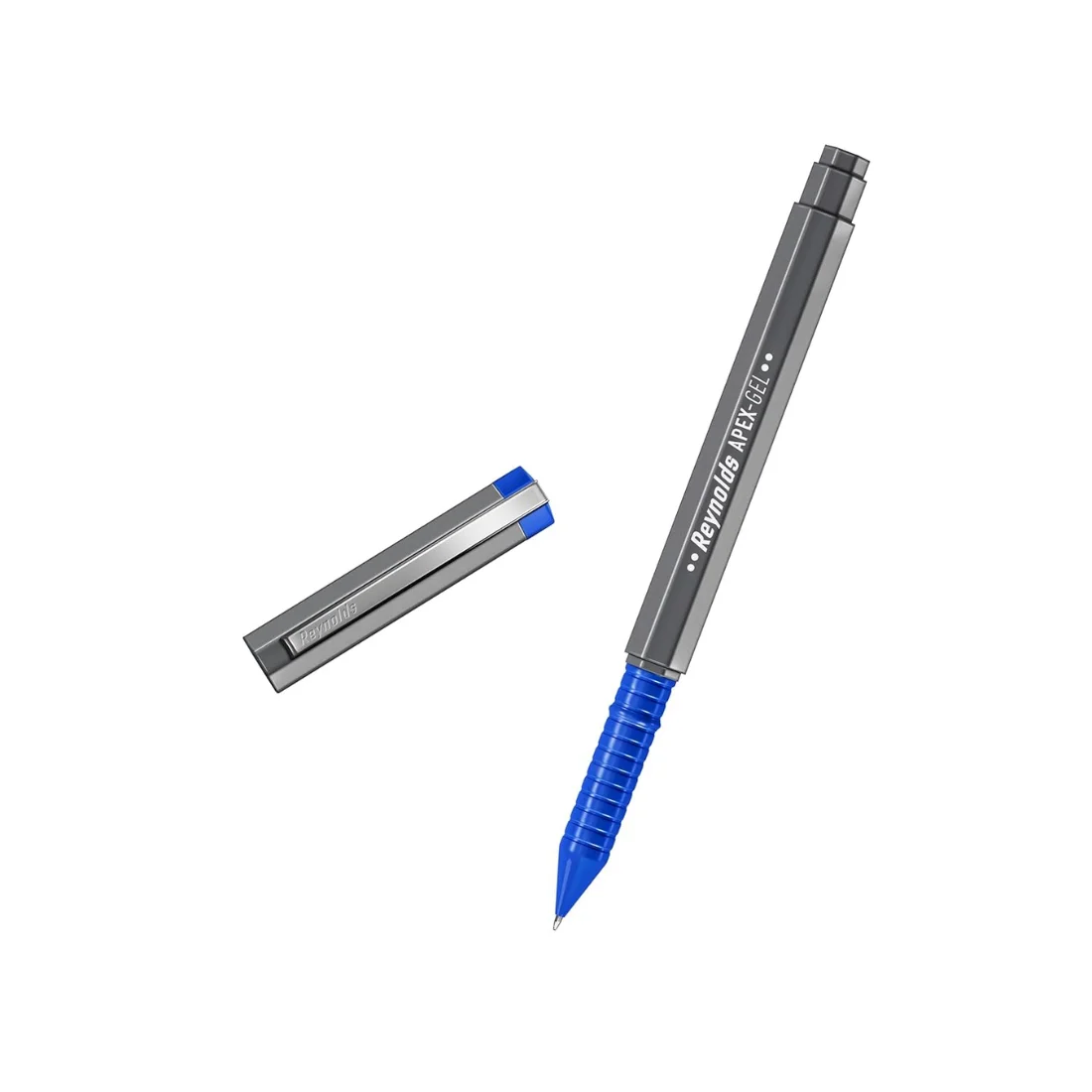 FLAIR Move Gel Pen | Minimalistic & Aesthetic Matt Finish Pastel Body Colors | Effortless Writing With Sleek Clip Design | Blue Ink, Set Of 10 - Grover Techno - View #10